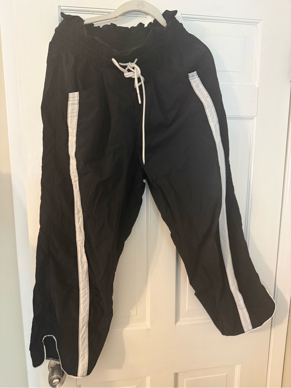 FP Movement Champ is Here Black Track Joggers with White Side Stripes M